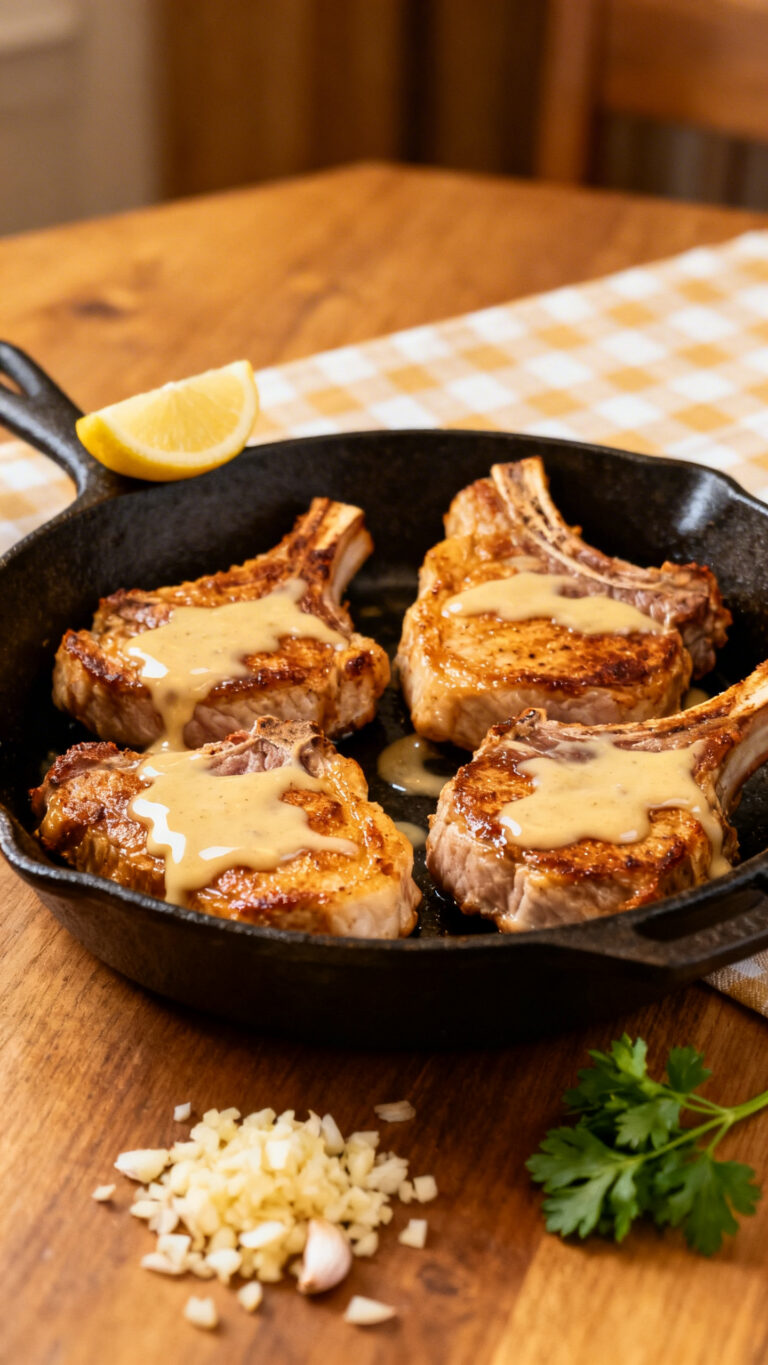Air Fryer Garlic Cream Pork Chops That Taste Like A Fancy Night Out
