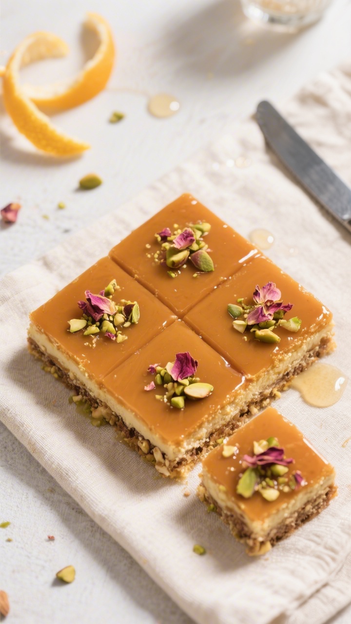 Tasty top view: Overhead shot of the fully soaked dessert after resting, showing perfect geometric d
