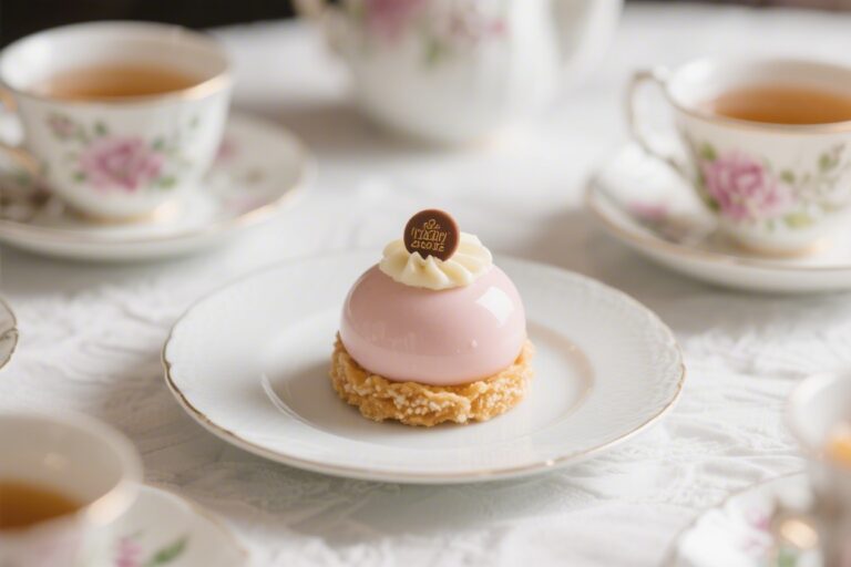 Tea Party Dessert That Looks Elegant and Petite – Lemon Raspberry Tea Cakes